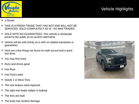 Used 2016 Ford F150 XLT w/ Equipment Group 301A Mid image 2