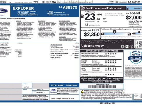 Certified 2024 Ford Explorer ST-Line w/ Class IV Trailer Tow Package AWD/4WD image 26
