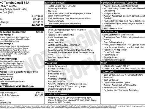 New 2026 GMC Terrain Denali w/ LPO, Black Badging Package AWD/4WD image 24