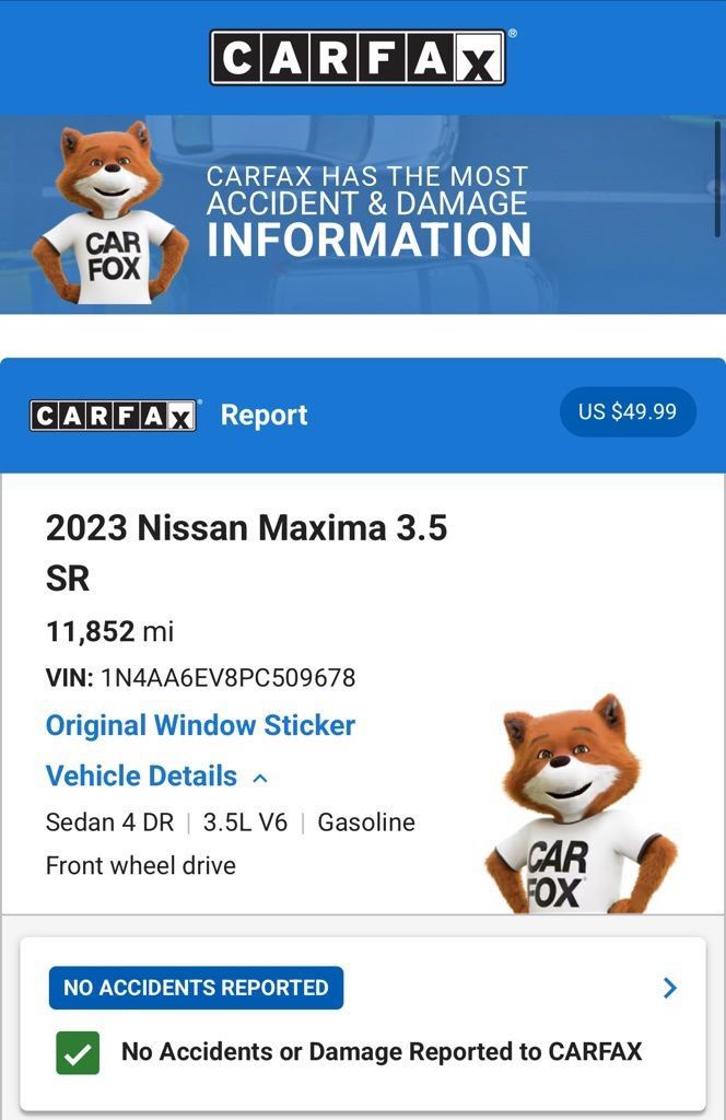 Used 2023 Nissan Maxima SR FWD image 6