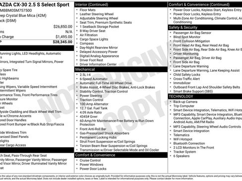 Used 2025 MAZDA CX-30 AWD 2.5 S w/ Select Sport Pkg image 18