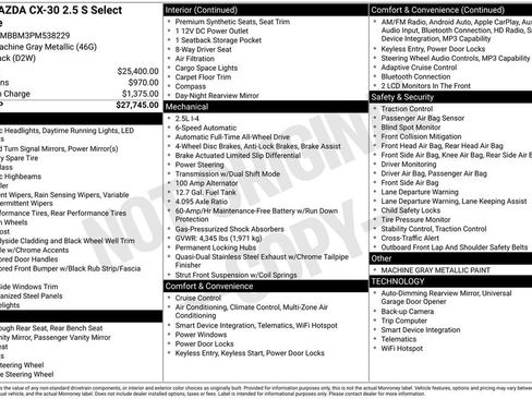 Certified 2023 MAZDA CX-30 AWD 2.5 S w/ Select Package image 9
