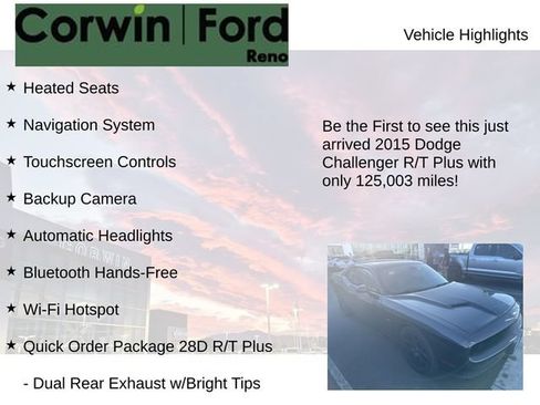 Used 2015 Dodge Challenger R/T Plus RWD image 4