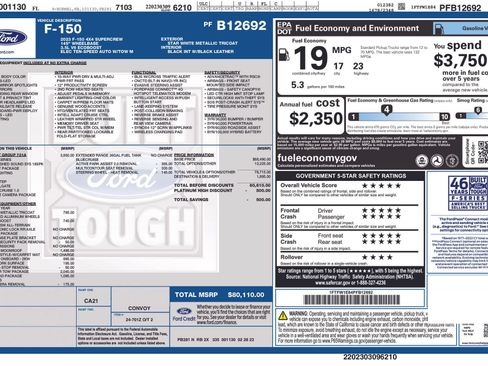 Used 2023 Ford F150 Platinum w/ Equipment Group 701A High AWD/4WD image 19