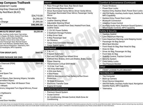 Used 2022 Jeep Compass Trailhawk w/ Trailhawk Elite Group image 28