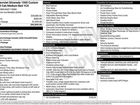 Used 2021 Chevrolet Silverado 1500 Custom image 12