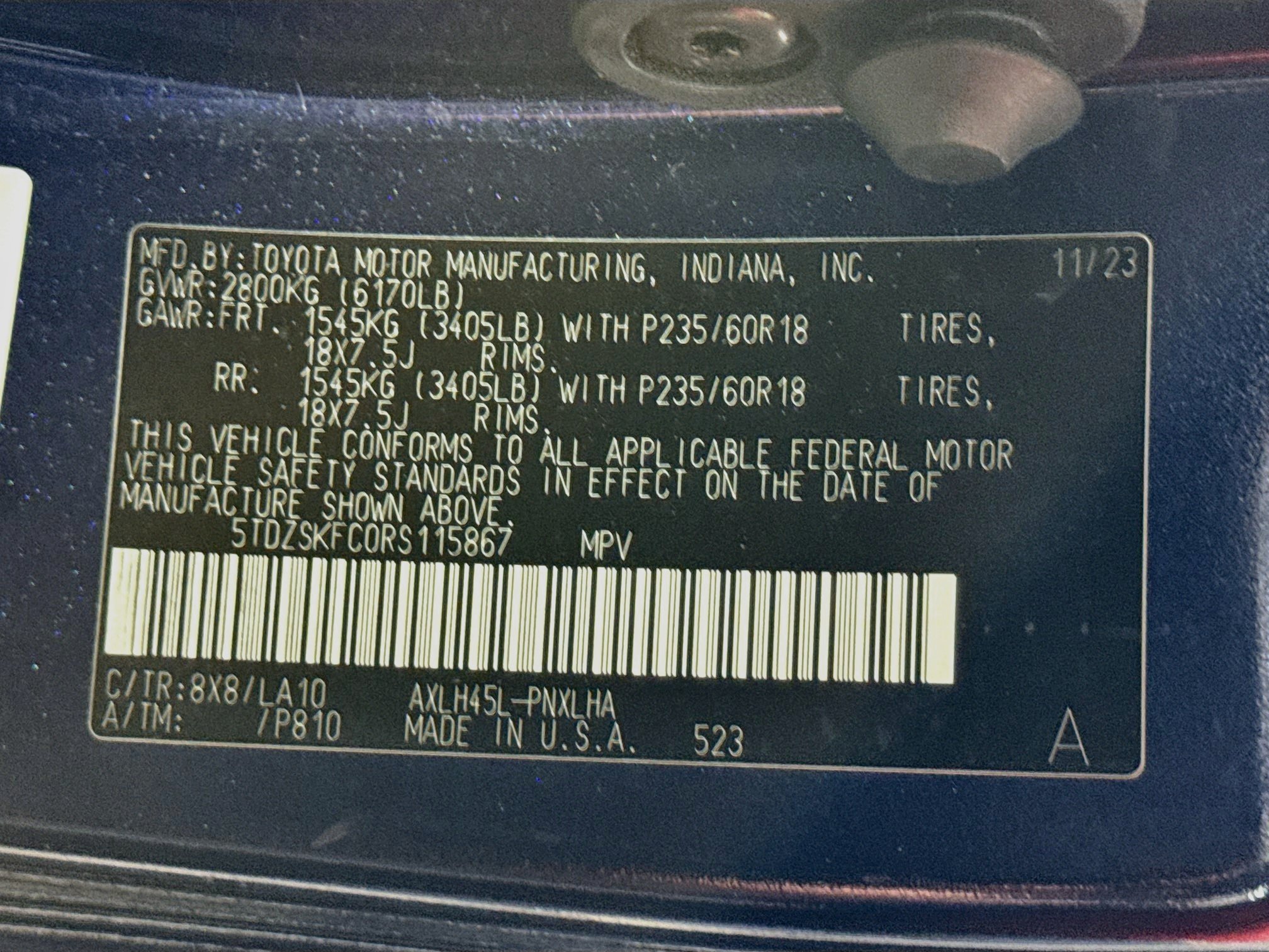 Certified 2024 Toyota Sienna Limited AWD/4WD image 33