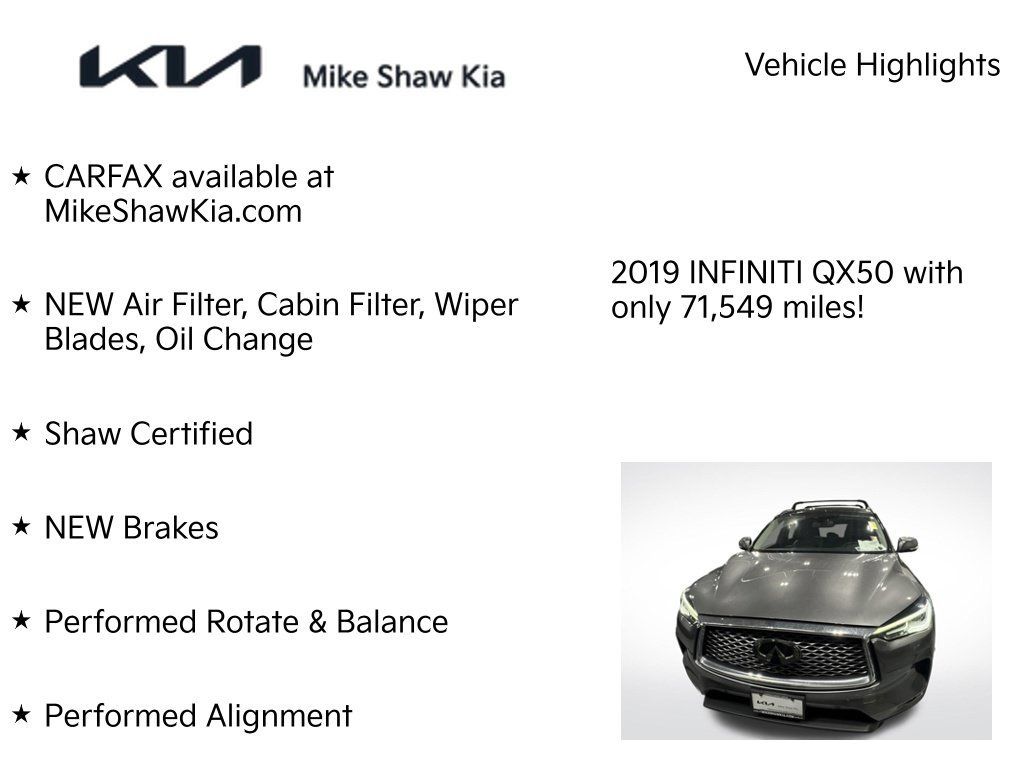 Used 2019 INFINITI QX50 Essential w/ Premium Heat Package FWD image 7