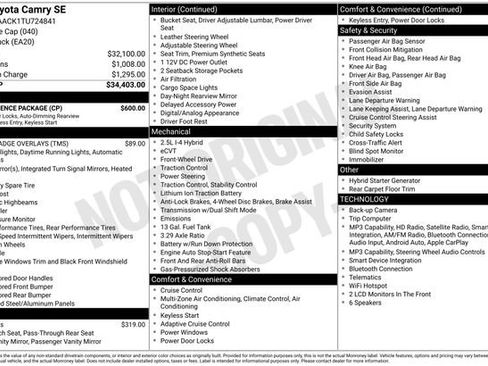 Certified 2026 Toyota Camry SE w/ Convenience Package FWD image 33