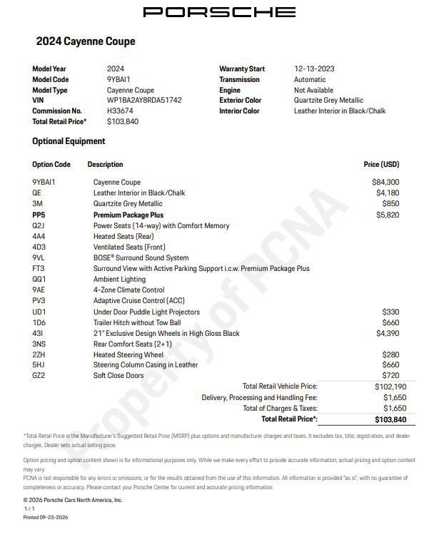 Certified 2024 Porsche Cayenne Coupe AWD/4WD image 6