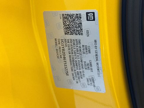 New 2026 Chevrolet Corvette Stingray Preferred Cpe w/ Z51 Performance Package RWD image 31
