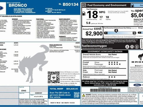 New 2025 Ford Bronco Badlands w/ Sasquatch Package image 2