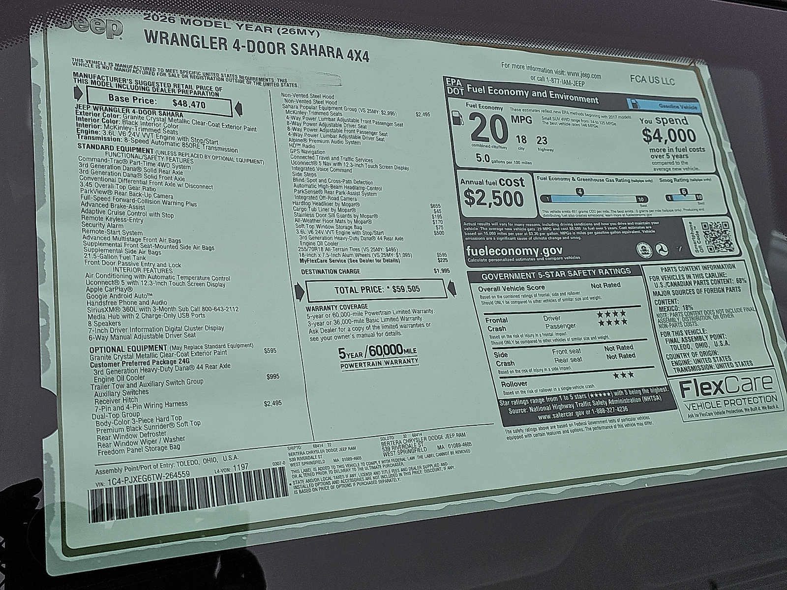 New 2026 Jeep Wrangler Unlimited Sahara AWD/4WD image 19