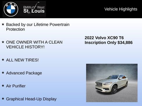 Used 2022 Volvo XC90 T6 Inscription w/ Advanced Package image 7