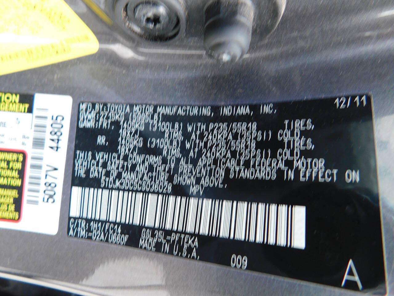 Used 2012 Toyota Sienna LE w/ Towing Pkg AWD/4WD image 28