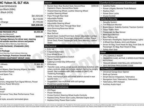 Used 2015 GMC Yukon XL SLT w/ Open Road Package image 7