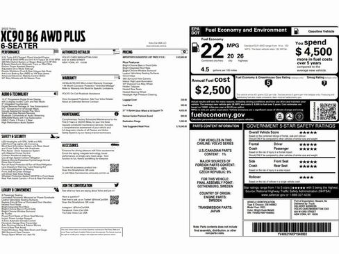 Used 2023 Volvo XC90 B6 Plus AWD/4WD image 2