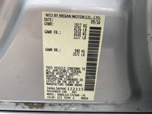 Used 2017 Nissan Altima 2.5 S w/ Power Driver Seat Package FWD image 33