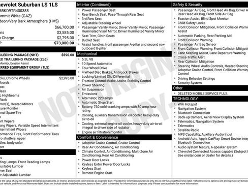 New 2026 Chevrolet Suburban LS w/ Max Trailering Package AWD/4WD image 43