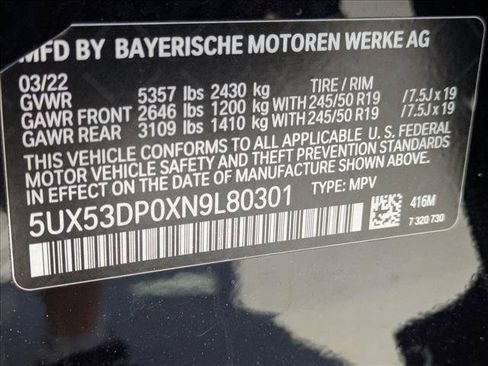 Used 2022 BMW X3 xDrive30i w/ M Sport Package 2 AWD/4WD image 16