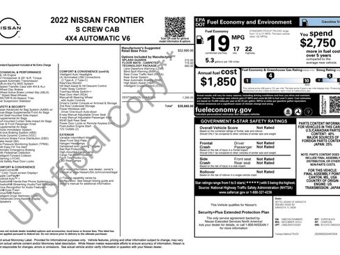 Used 2022 Nissan Frontier S w/ Technology Package AWD/4WD image 4