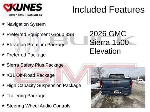 New 2026 GMC Sierra 1500 Elevation w/ Elevation Premium Package AWD/4WD image 2