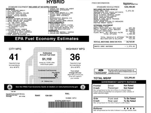 Used 2011 Ford Fusion Hybrid w/ 502A Rapid Spec Order Code image 36