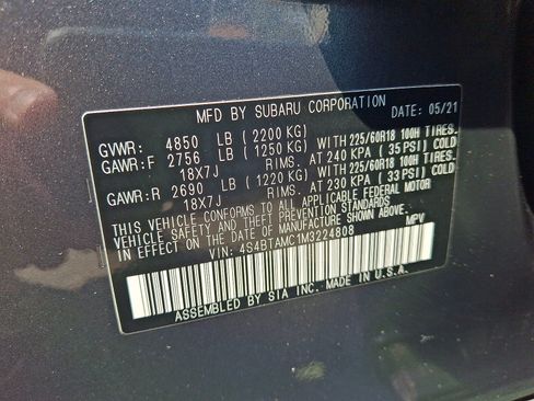 Used 2021 Subaru Outback Limited AWD/4WD image 24