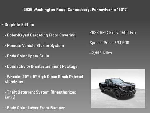 Used 2023 GMC Sierra 1500 Pro w/ Graphite Edition AWD/4WD image 9