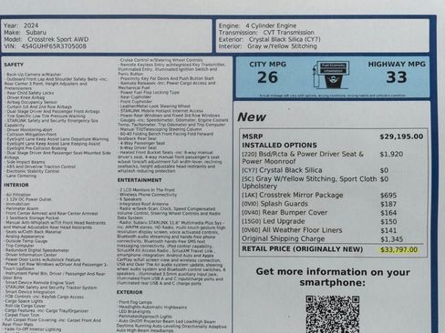 Used 2024 Subaru Crosstrek 2.5i Sport w/ Crosstrek Mirror Package AWD/4WD image 52