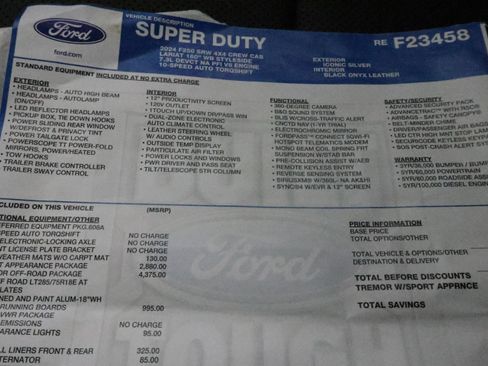 Used 2024 Ford F250 Lariat w/ Tremor Off-Road Package image 64