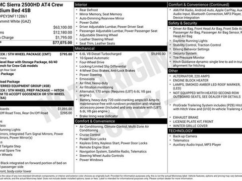 Used 2022 GMC Sierra 2500 AT4 w/ Gooseneck/5TH Wheel Package AWD/4WD image 29