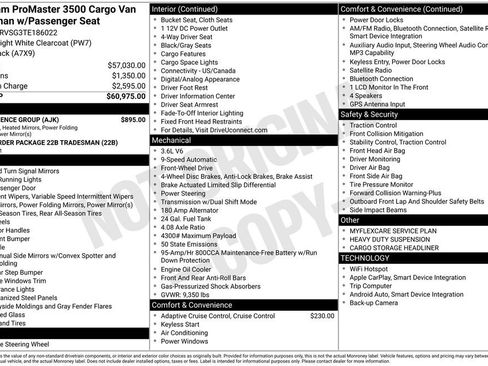 New 2026 RAM ProMaster 3500 w/ Convenience Group FWD image 7