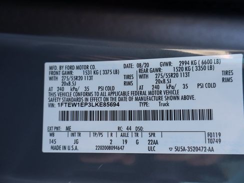 Used 2020 Ford F150 XL w/ Equipment Group 101A Mid image 21