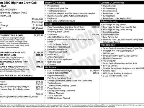 Used 2022 RAM 2500 Big Horn w/ Level A Equipment Group AWD/4WD image 22