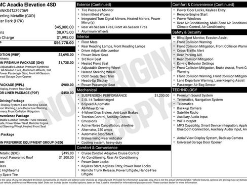 New 2026 GMC Acadia Elevation w/ Black Edition AWD/4WD image 2