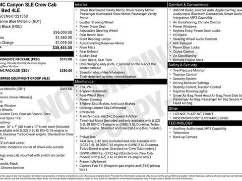 Used 2019 GMC Canyon SLE w/ SLE Convenience Package AWD/4WD image 37