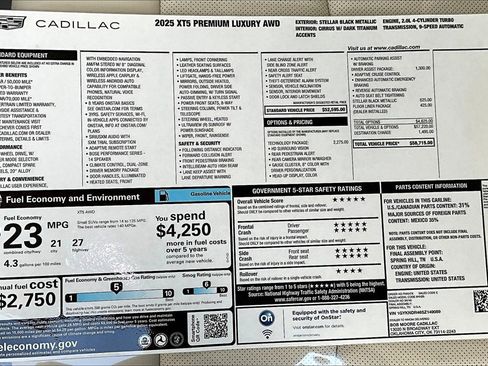 New 2025 Cadillac XT5 Premium Luxury w/ Technology Package image 14