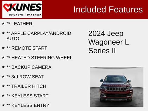 Used 2024 Jeep Wagoneer L Series II w/ Flexible Seating Group AWD/4WD image 2
