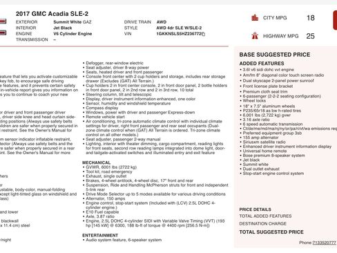 Used 2017 GMC Acadia SLE image 4