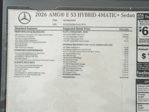 Used 2026 Mercedes-Benz E 53 AMG e 4MATIC Sedan image 25