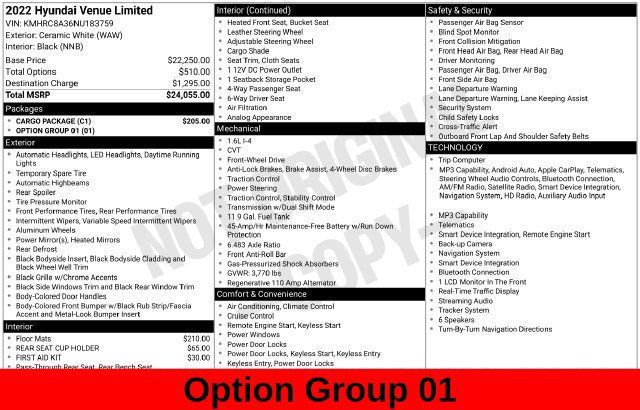 Used 2022 Hyundai Venue Limited w/ Cargo Package FWD image 12