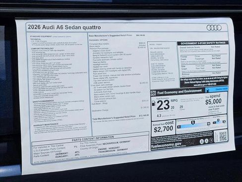 New 2026 Audi A6 Premium Plus image 19