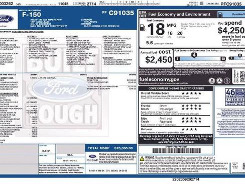 Certified 2023 Ford F150 Tremor w/ Equipment Group 402A High AWD/4WD image 5