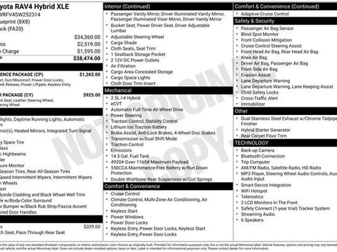 Used 2025 Toyota RAV4 XLE w/ Convenience Package AWD/4WD image 2