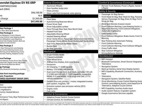 Used 2024 Chevrolet Equinox EV RS FWD image 2