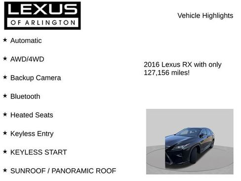 Used 2016 Lexus RX 350 AWD w/ Luxury Package image 8