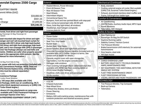 Used 2022 Chevrolet Express 2500 RWD image 3