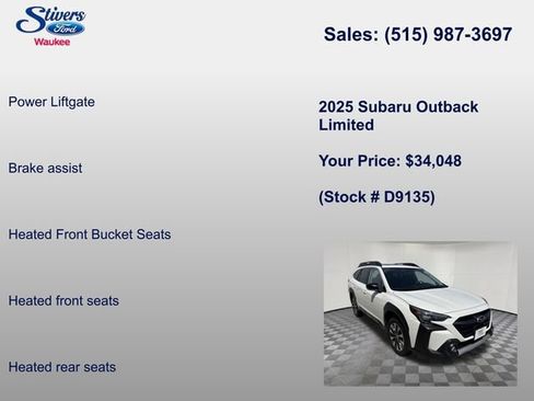 Used 2025 Subaru Outback Limited AWD/4WD image 16