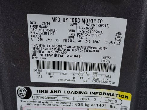 Used 2014 Ford F150 XLT w/ Equipment Group 302A Luxury AWD/4WD image 39